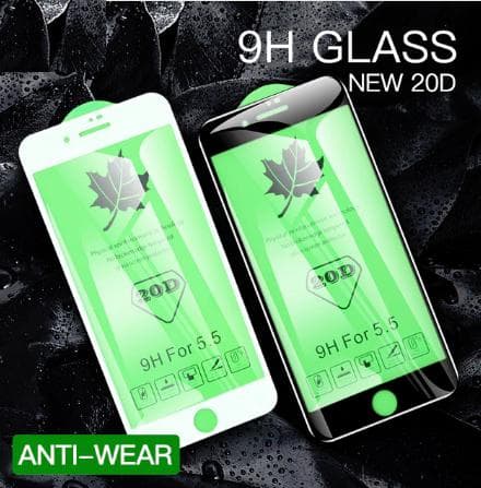 20 D Heltäckande Härdat Glas för Iphone 6 svart Transparent 5