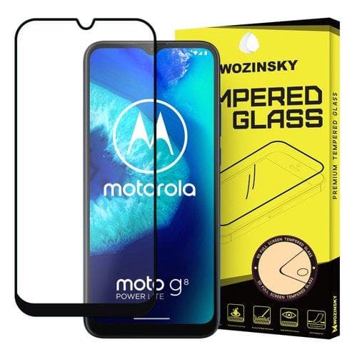 FULL SIZE Motorola Moto G8 Power Lite PANSERGLAS – SORT