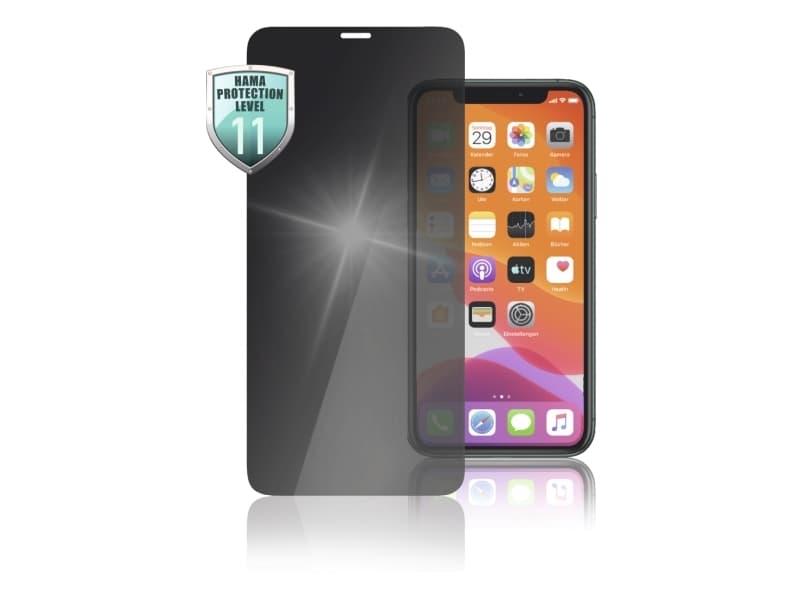 Hama Privacy, Blank skjermbeskytter, Mobiltelefon/smarttelefon, Apple, iPhone XS Max/11 Pro Max, Slagbestandig, Knock resistant, Riperesistent, Gjenn
