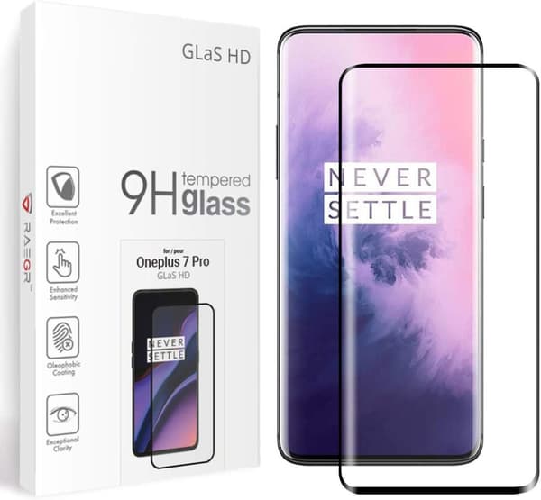 Lasikansi OnePlus 7 Pro / 7T Pro karkaistu kattaa koko näytön