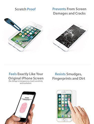 2 st top kvalitet härdad glas för iphone 7|2.5D