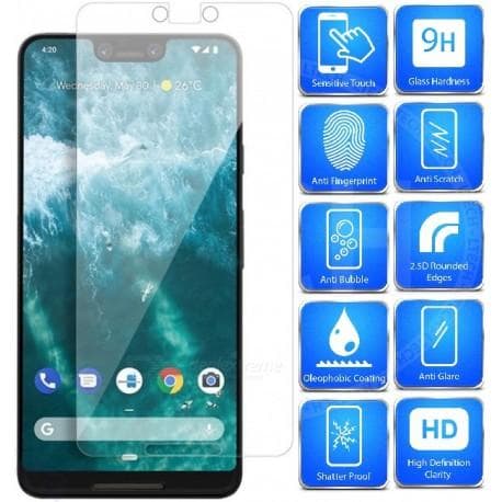2-PACK Google Pixel 3 XL hærdet glas 0,26 mm 2,5D 9H