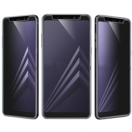2-PACK Samsung A8 2018 Privacy Härdat glas 0.26mm 2.5D 9H
