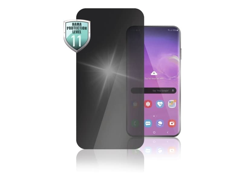 Hama Privacy, Blank skjermbeskytter, Mobiltelefon/smarttelefon, Samsung, Galaxy A70, Slagbestandig, Knock resistant, Riperesistent, Gjennomsiktig