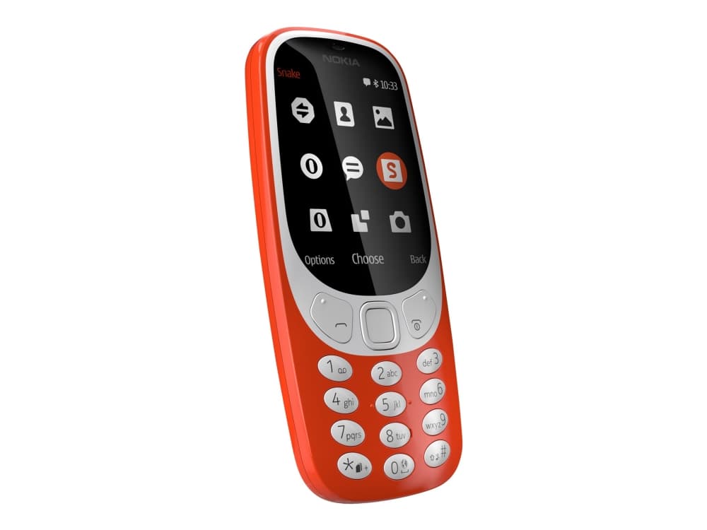Nokia 3310 Dual SIM - Mobiltelefon - dual-SIM - 16 MB - microSDHC slot - 320 x 240 pixels - 2 MP - varm rød (English menu, no Nordic menu)