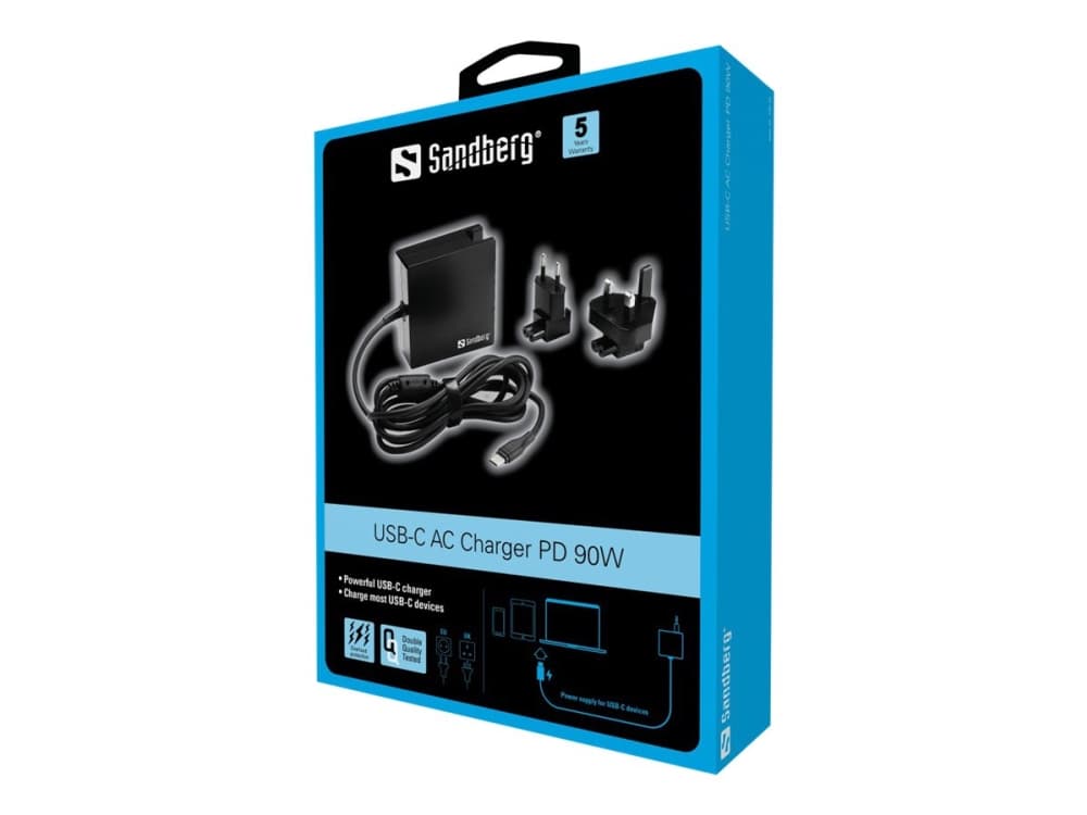 Sandberg - Strömadapter - AC 100-240 V - 90 Watt
