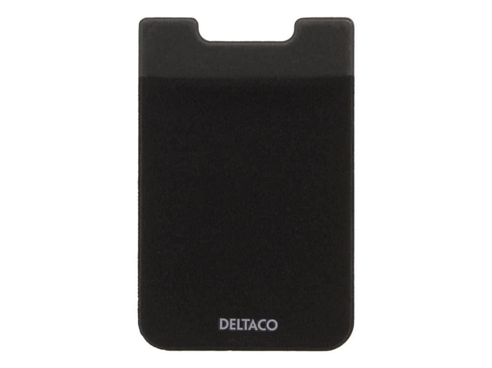 DELTACO Adhesive credit card holder, 3M adhesive, black