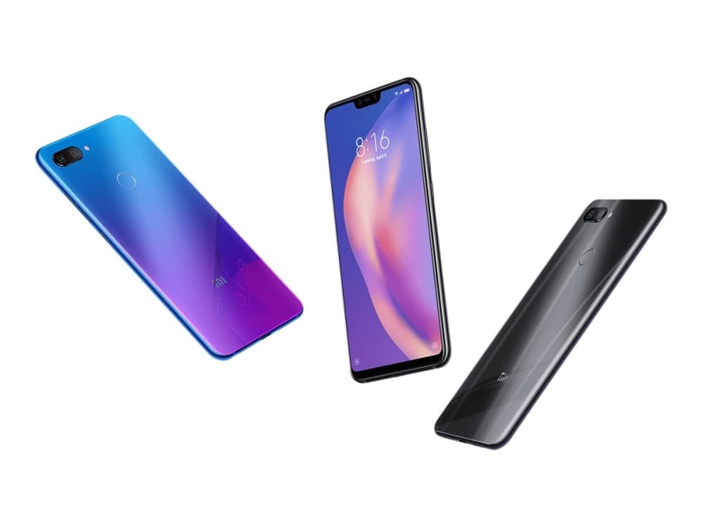 Xiaomi MI 8 Lite - Pekskärmsmobil - dual-SIM - 4G LTE - 128 GB - 6.26" - 2280 x 1080 pixlar (403 ppi) - RAM 6 GB (24 MP främre kamera) - 2 bakre kame
