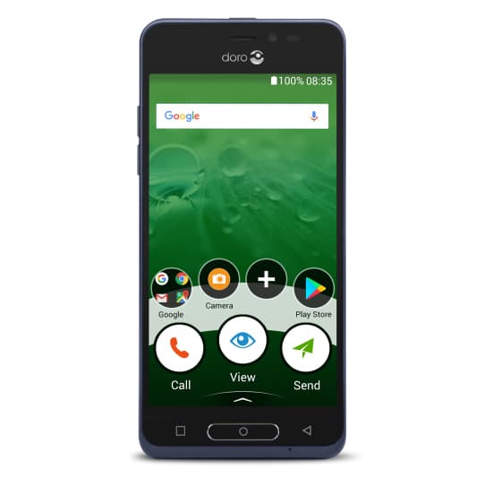 Doro 8035, 12,7 cm (5"), 2 GB, 16 GB, 5 MP, Android 7.1, Blå