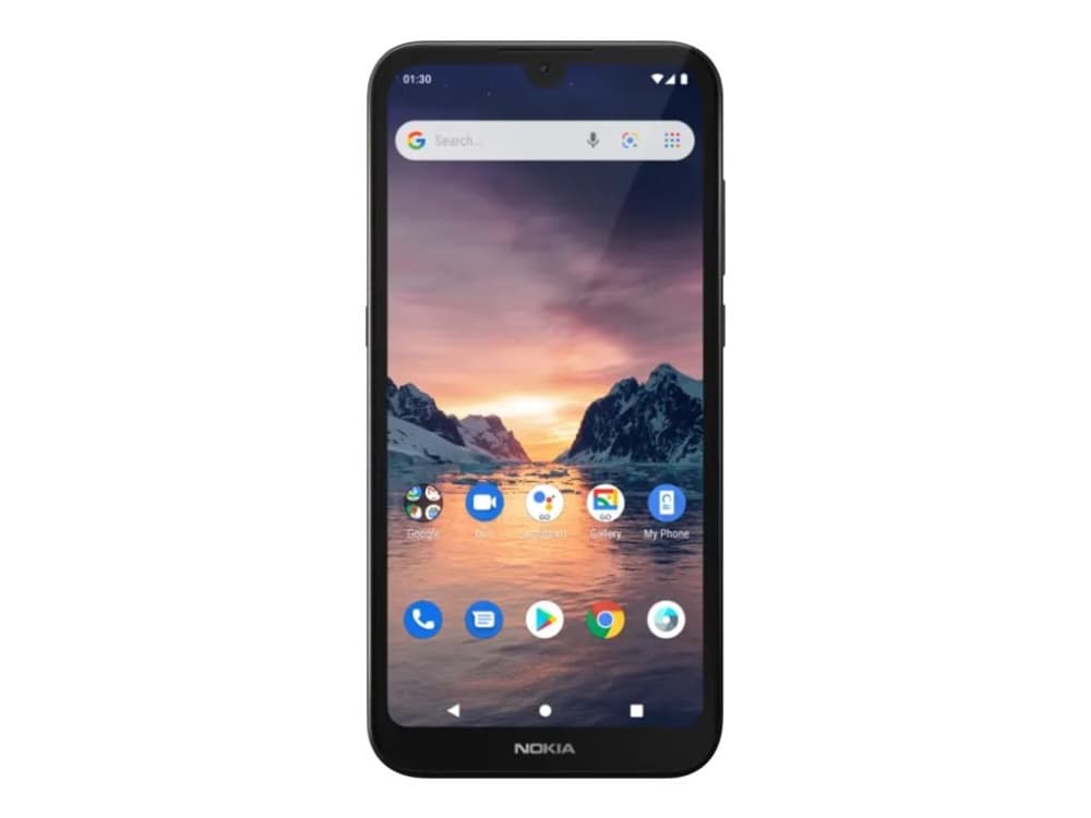 Nokia 1.3 - Pekskärmsmobil - dual-SIM - 4G LTE - 16 GB - microSD slot - 5.71" - 1560 x 720 pixlar - RAM 1 GB - 8 MP (5 MP främre kamera) - Android -