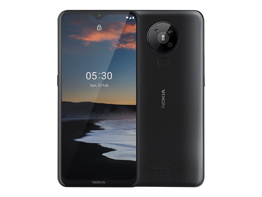 Nokia 5.3 - Android One - pekskärmsmobil - dual-SIM - 4G LTE - 64 GB - microSD slot - 6.55" - RAM 4 GB (8 MP främre kamera) - 4x bakre kameror - Andr