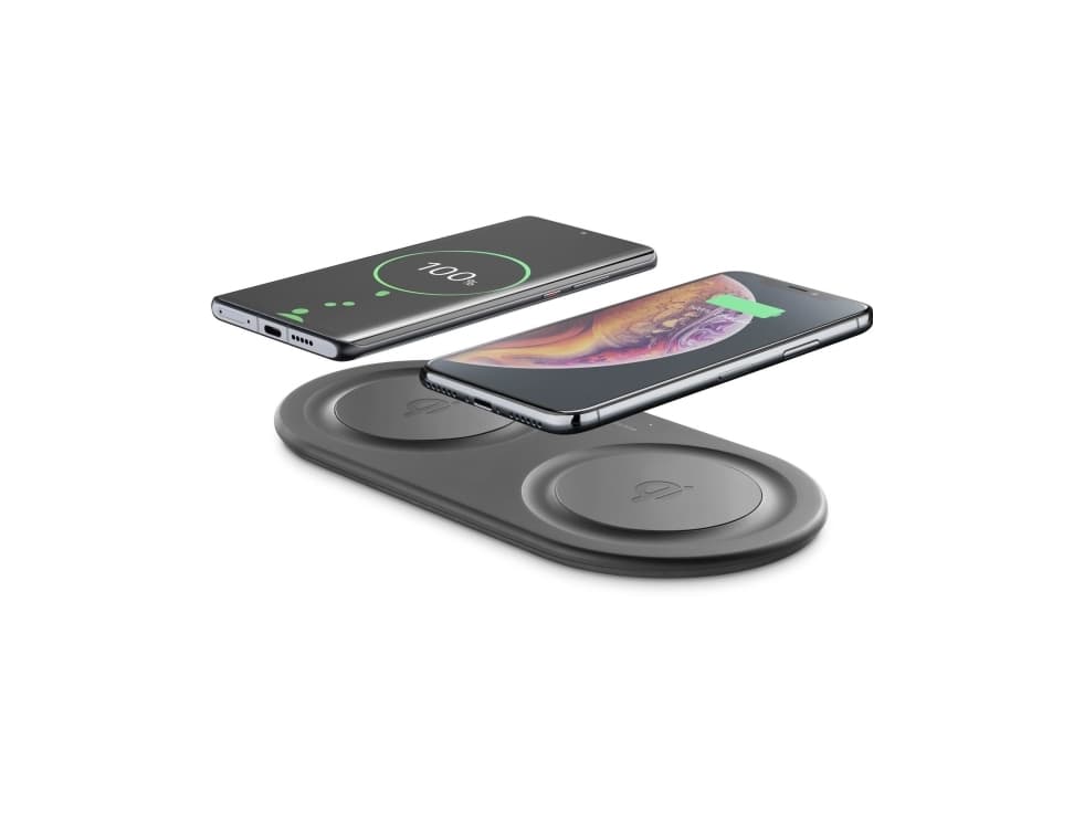 Cellularline WIRELESSDUALPAD, Innendørs, AC, Trådløs lading, 1,6 m, Svart