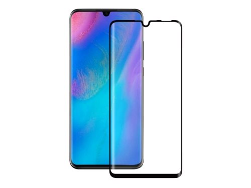Bild av EIGER 3D GLASS, Genomskinligt skärmskydd, Mobiltelefon / smartphone, Huawei, P30 Lite, Dammresistent, Reptålig, Stöttålig, Svart, Transparent