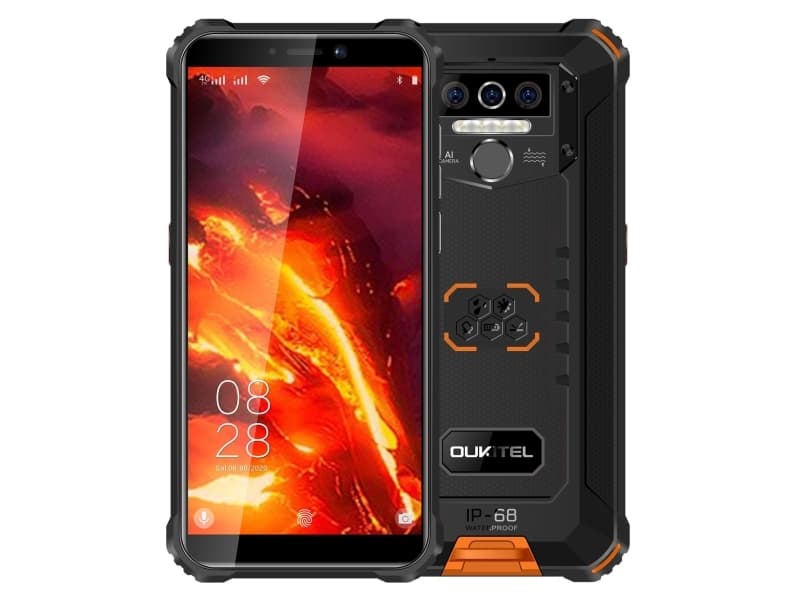 Oukitel WP5 Pro, 14 cm (5.5"), 4 GB, 64 GB, 13 MP, Android 10.0, Sort, Orange