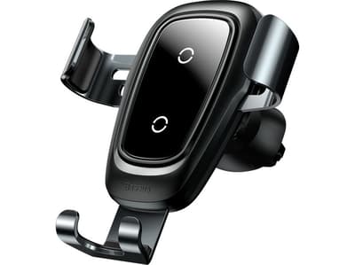 Baseus car mount with inductive charger Metal Gravity Car Mount Wireless Charger Black