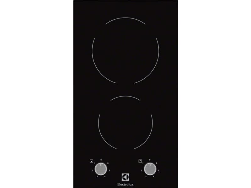 Electrolux EHF3920BOK - Keramisk häll - 2 kokplattor - Fördjupning - bredd: 27 cm - djup: 49 cm - svart