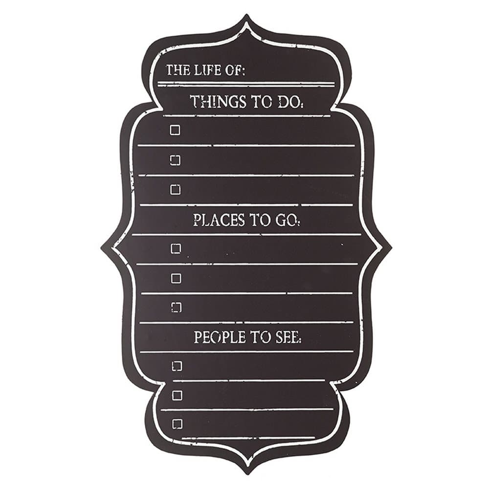 Wall Mounted Chalkboard Checklist