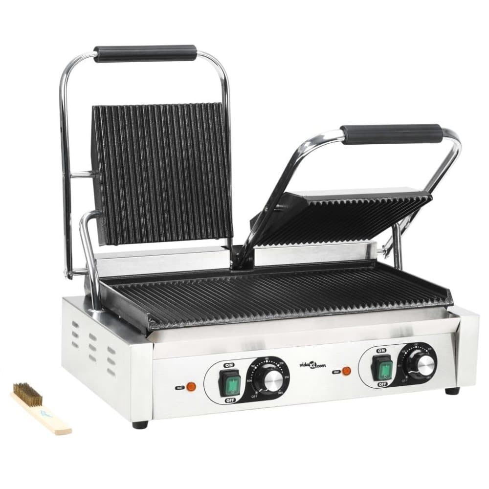 vidaXL Kaksoisparilagrilli 3600 W 58x41x19 cm