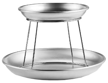 Agnelli Skaldjursfat aluminium inkl ställning