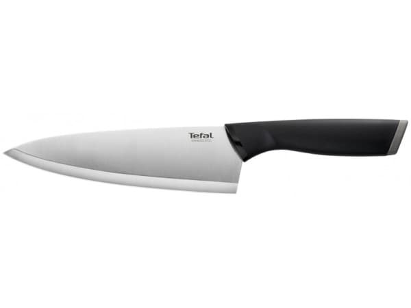 Tefal K2213214, Kokkens kniv, 20 cm, Rustfritt stål, Rustfritt stål, Svart