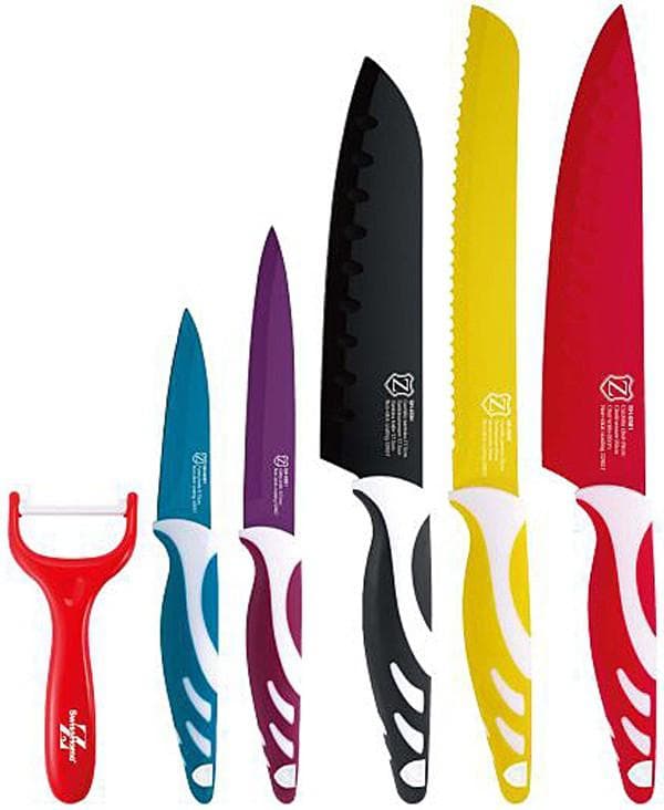 Swiss Home 6 Delars Färgglatt Knivset - Non-stick