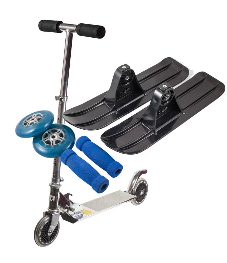 Kickboard / kickbike med blått stylingpaket