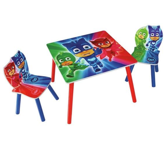 Möbelset, Bord & 2 stolar, Pyjamashjältarna