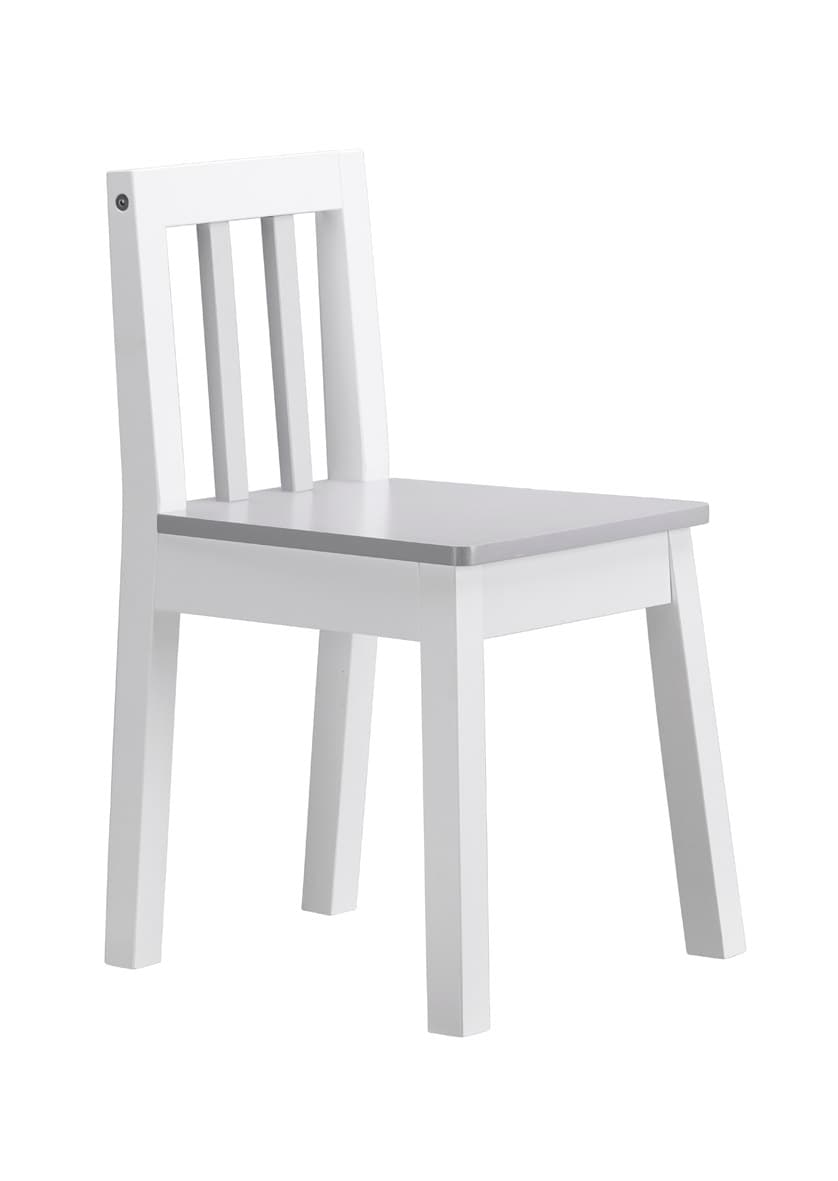Stol Line, Vit/grå, Kids Concept
