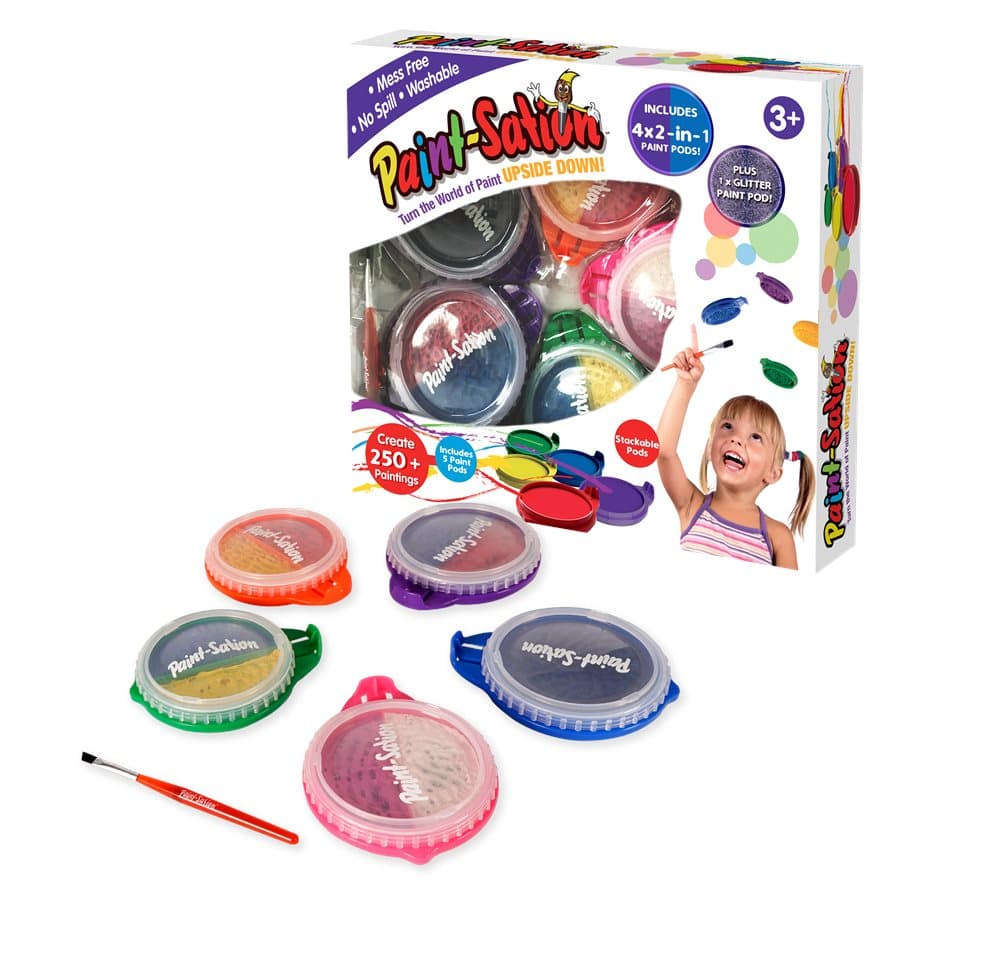 Maling, Boks med 8 farger og 1 glitterfarge.