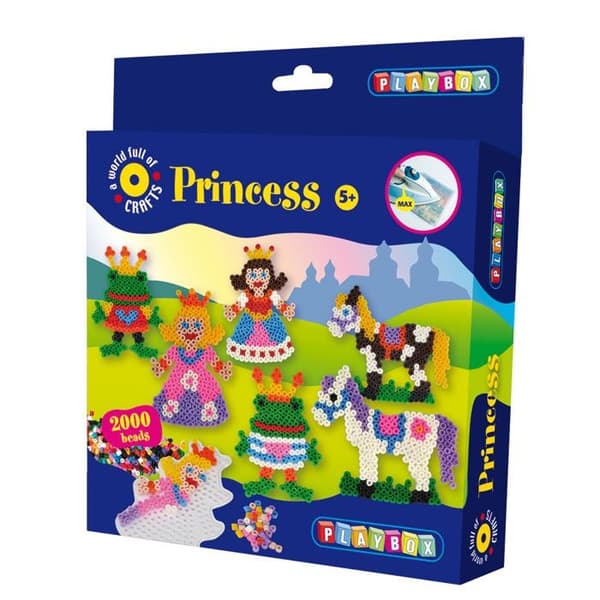 Perlesett, Prinsesser, 2000 stk, Playbox