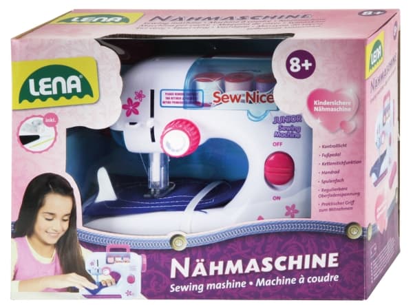 Lena Kids sewing machine, Sying, Symaskin for barn, Jente, 8 år, China, Rosa, Hvit