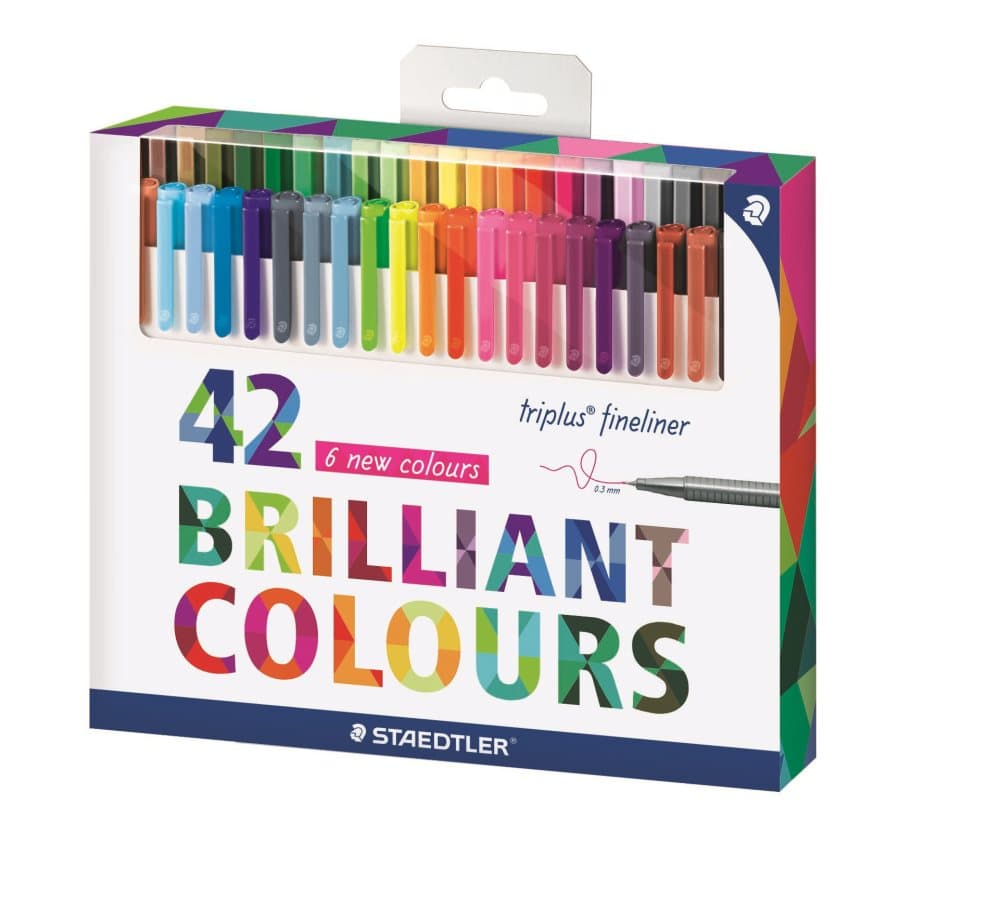 StaedtlerTriplus® Fineliner Fargeleggingspenner 42-pakk, 0,3 mm Fiberspiss