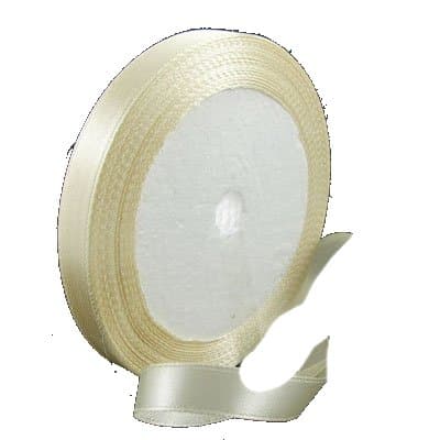 16 meter rulle sidenband 10 mm citron beige