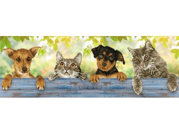 Diamond Dotz 81 x 28 cm - Hunde og katte