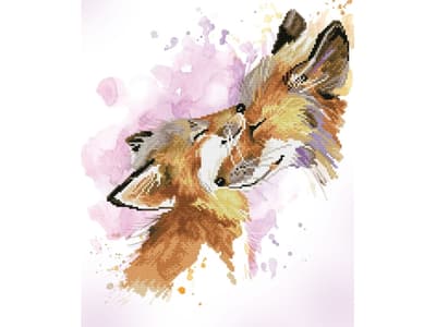 Diamond Dotz 42 x 50 cm - Ræve kærlighed