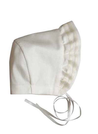 Christening bonnet - sailor bonnet modell in off white - Grace of Sweden