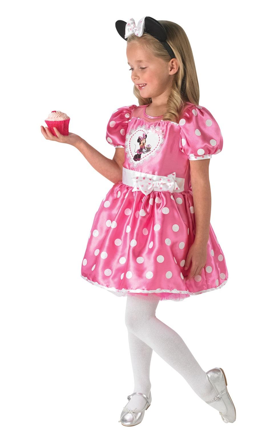 Maskeraddräkt Minnie Pink Cupcake, Strl 104-128, Rubies