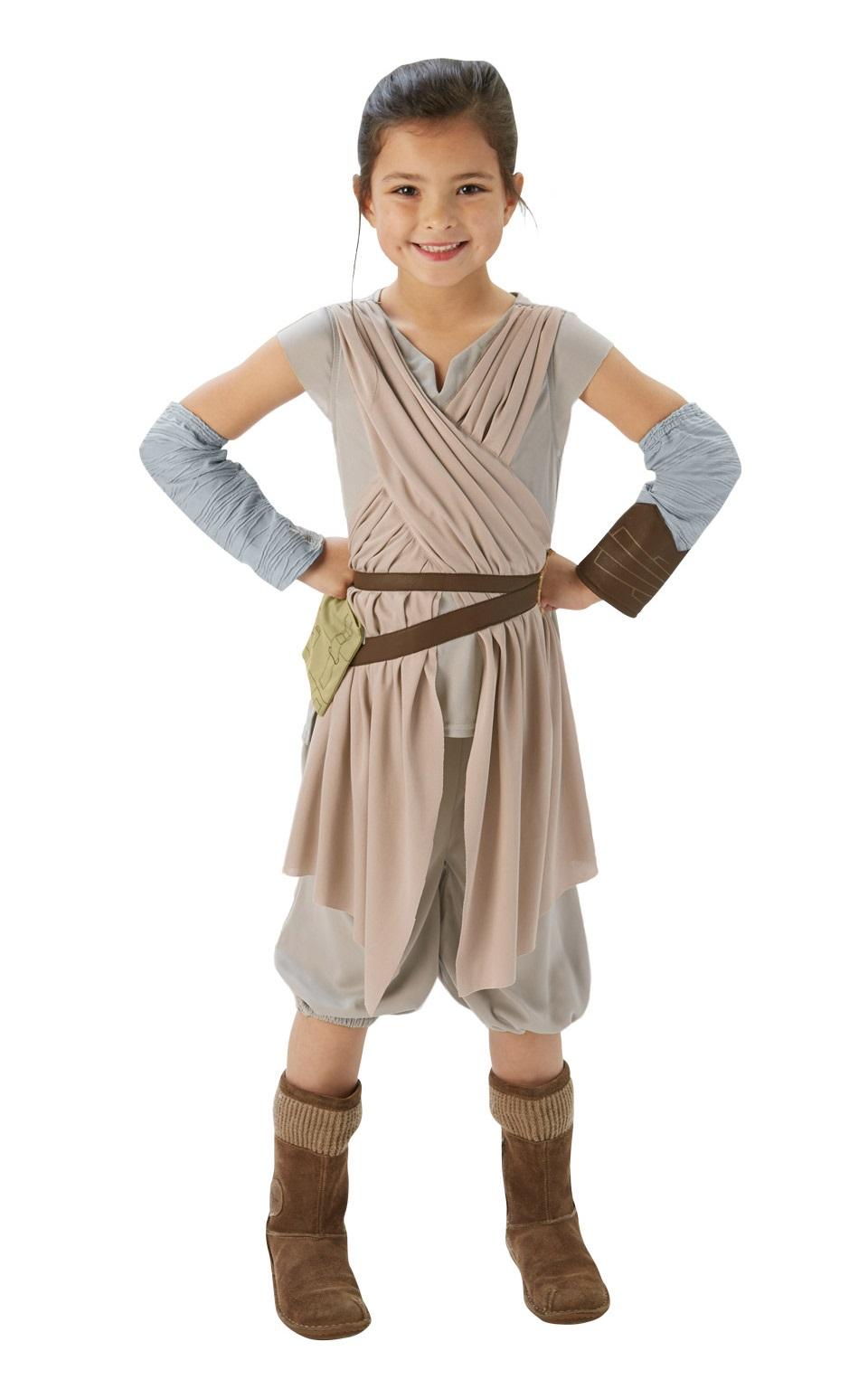 Maskeraddräkt Rey Deluxe EP7, Star Wars, Strl 116-128, Rubies