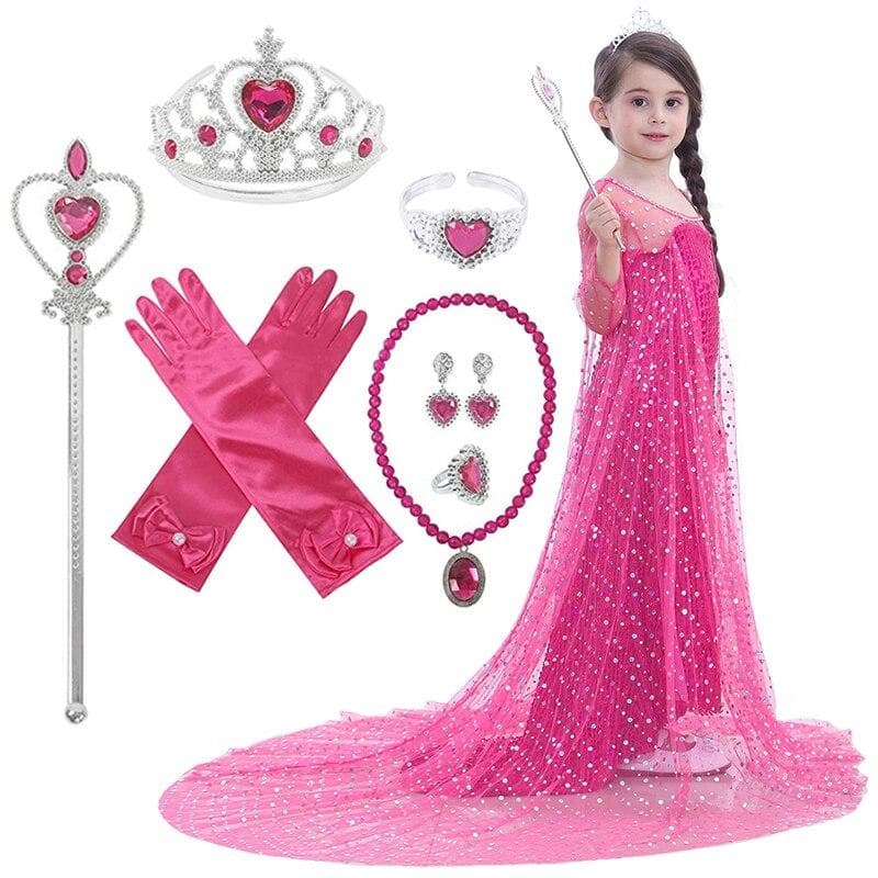 Frost Elsa Anna, klänning accessoarer barn strl.3T