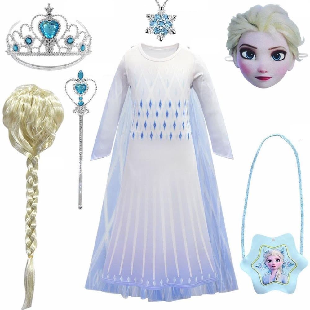 Frost Elsa Anna, klänning accessoarer barn strl.120