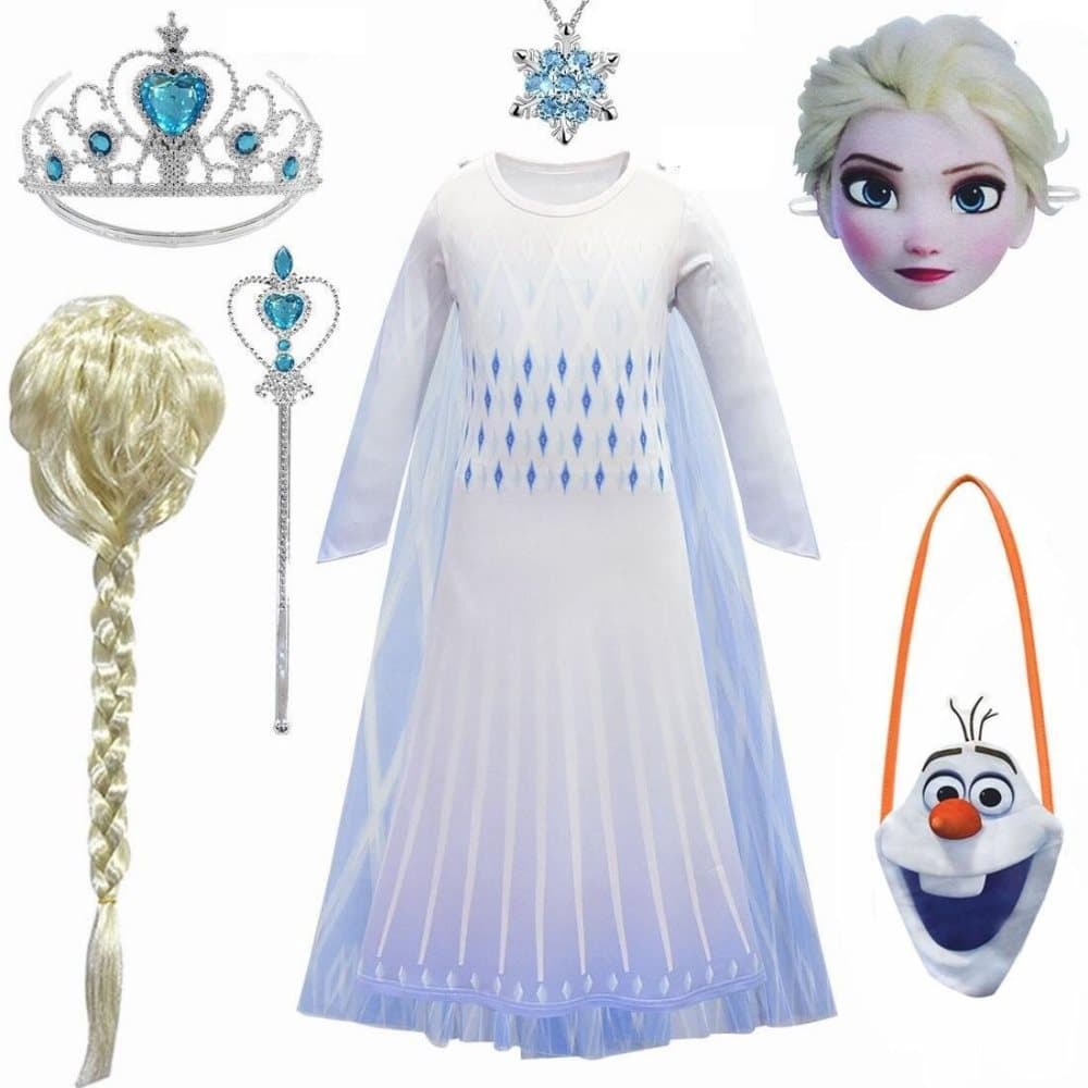 Frost Elsa Anna, klänning accessoarer barn strl.140