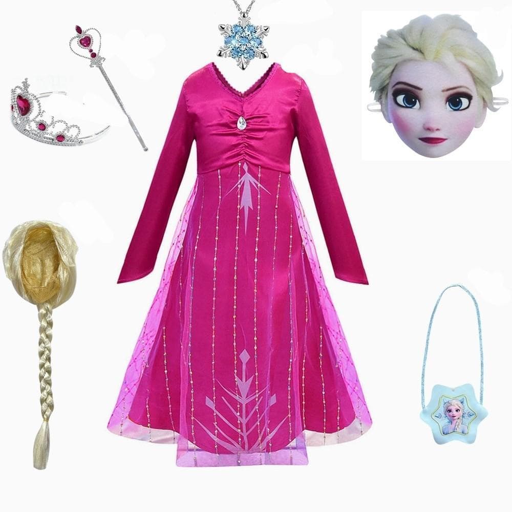 Frost Elsa Anna, klänning accessoarer barn strl.130