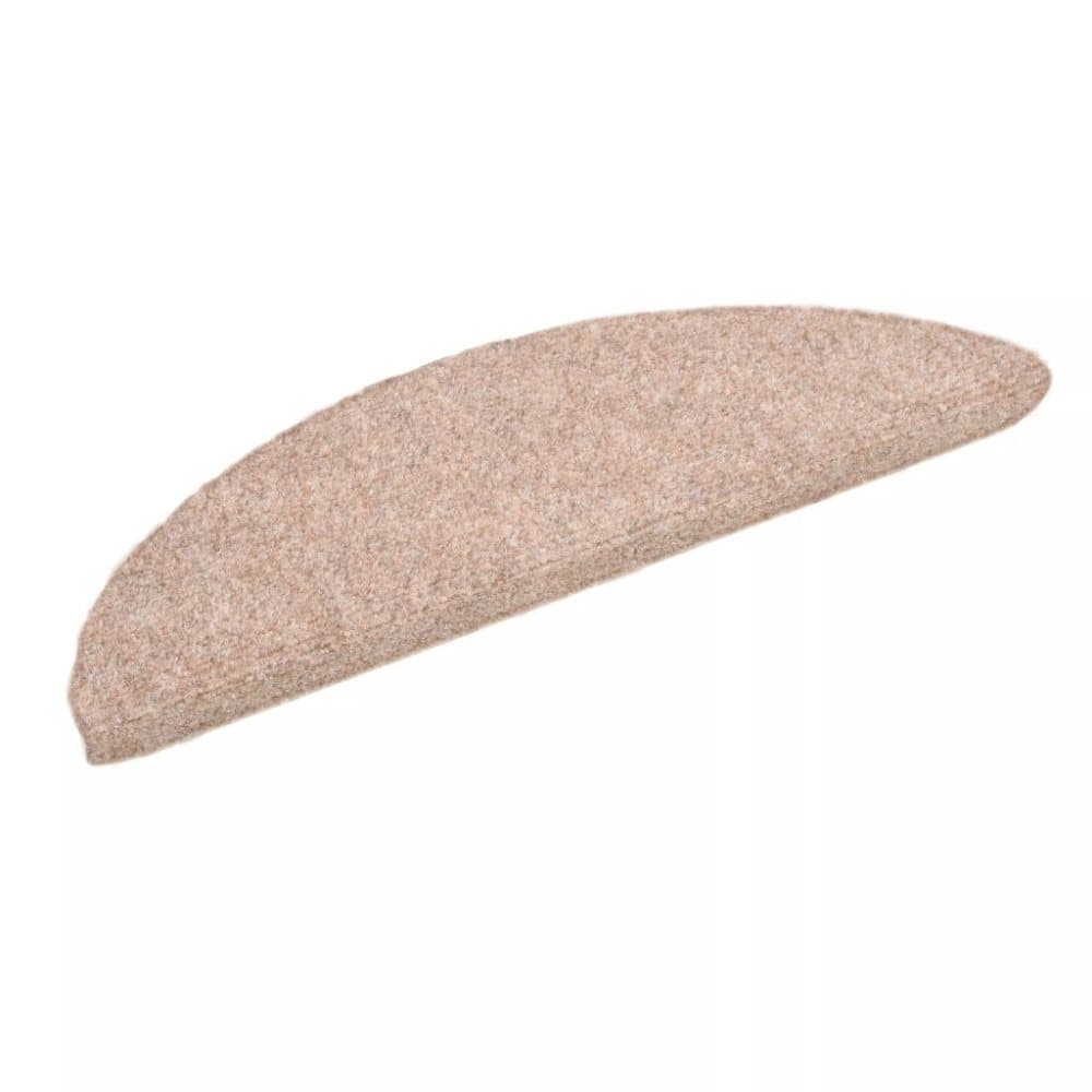 vidaXL 15 stk. selvklæbende trappemåtter tuftet 56 x 20 x 4 cm brun