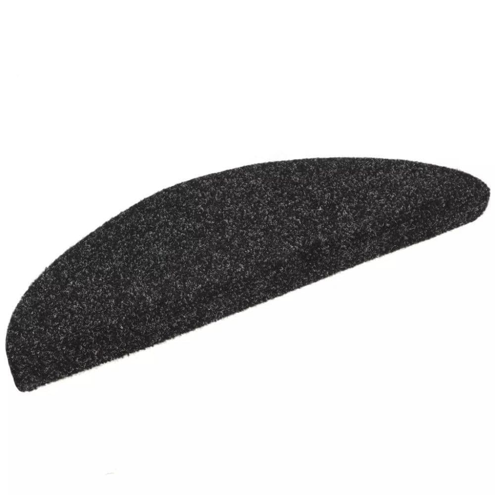 vidaXL Selvklebende trappematter nålestempel 15 stk 54x16x4 cm svart