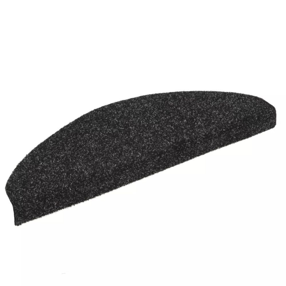 vidaXL Selvklebende trappematter nålestempel 15 stk 65x21x4 cm svart