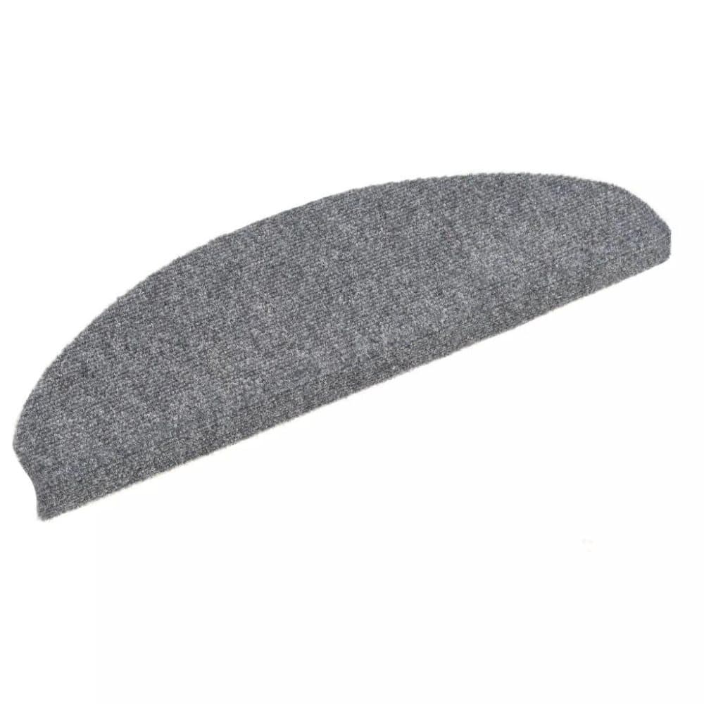 vidaXL Selvklebende trappematter nålestempel 15 stk 65x21x4cm lys grå