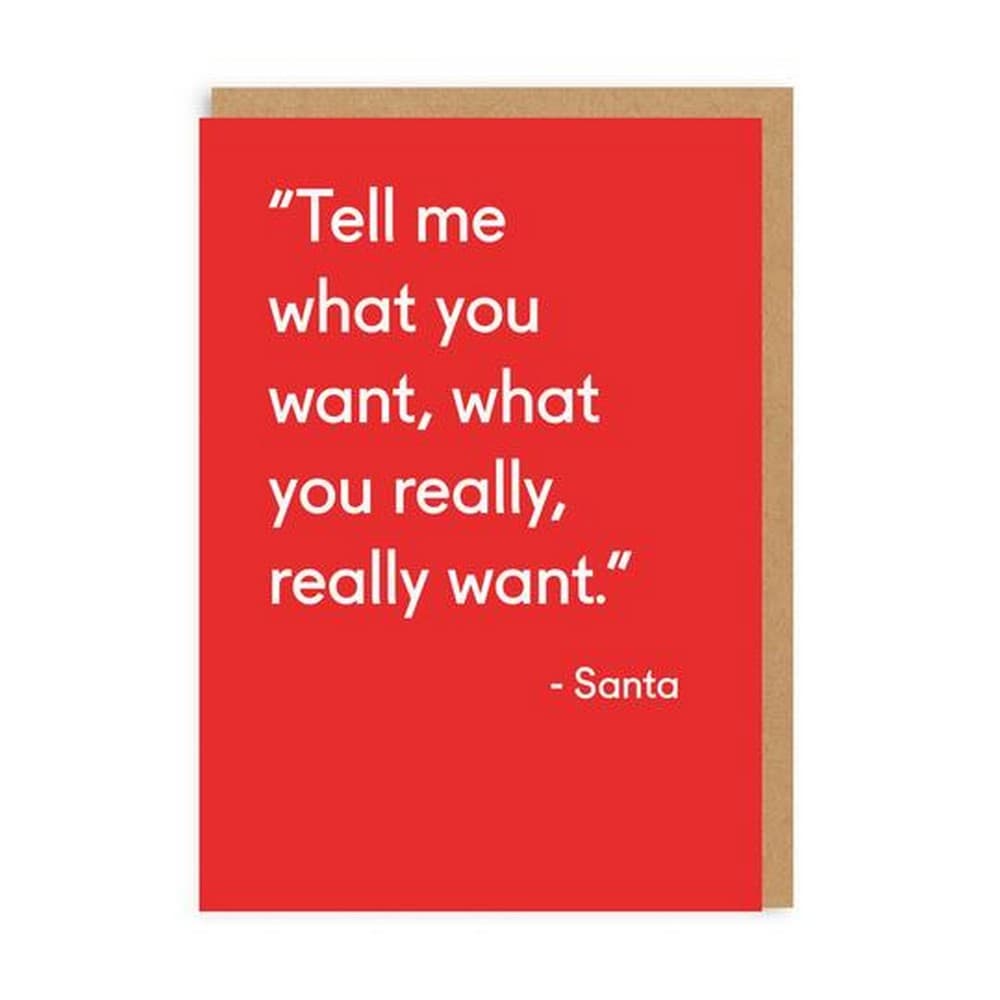 Ohh Deer Tell Me What You Want Christmas Card