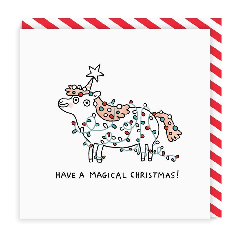 Ohh Deer Magical Christmas Square Greeting Card