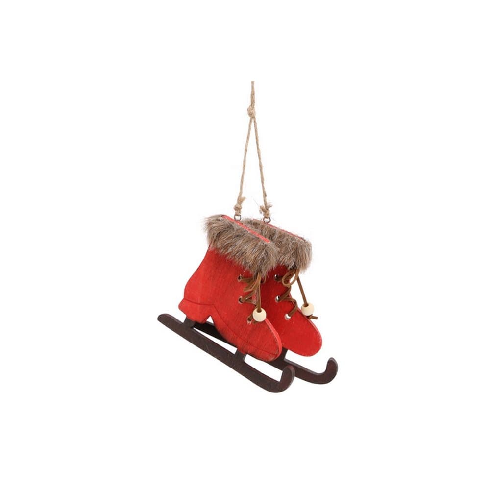 CGB Giftware Christmas Fluffy Ice Skate Hanging Decoration