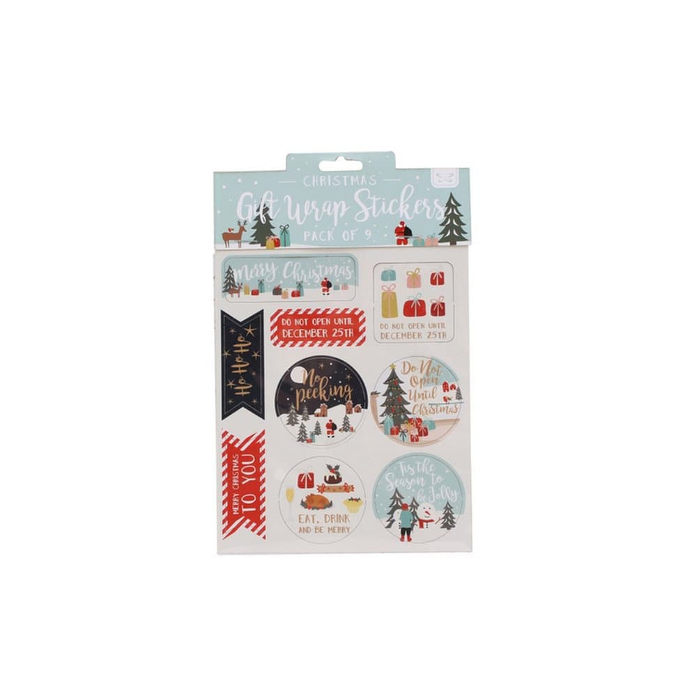 CGB Giftware Christmas 9 Festive Greeting Gift Stickers